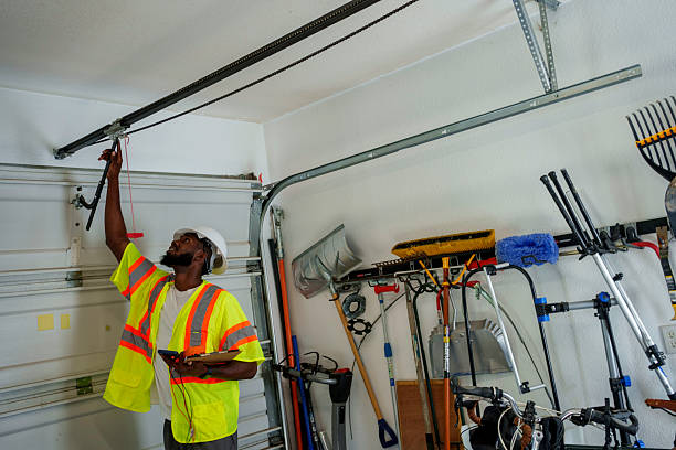 Professional Garage Door Panel Replacement technician working in Lander, WY